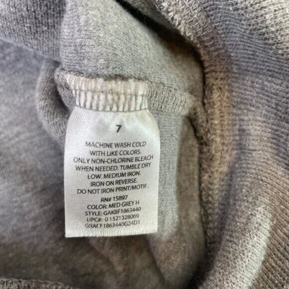 Garanimals Boy's Size 7 Quarter Zip Polo Long Sleeve Gray Navy Dinasaur Patch - Picture 5 of 5